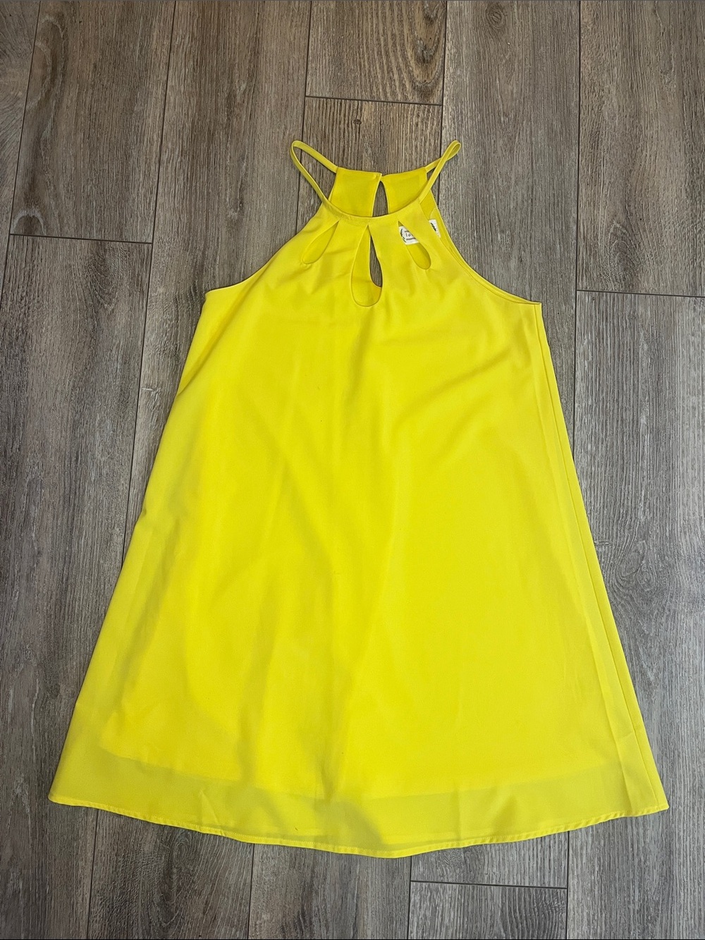 Love Riche Yellow Halter A-Line Dress